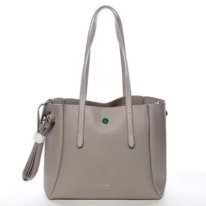 Designová koženková kabelka Dariana krémová