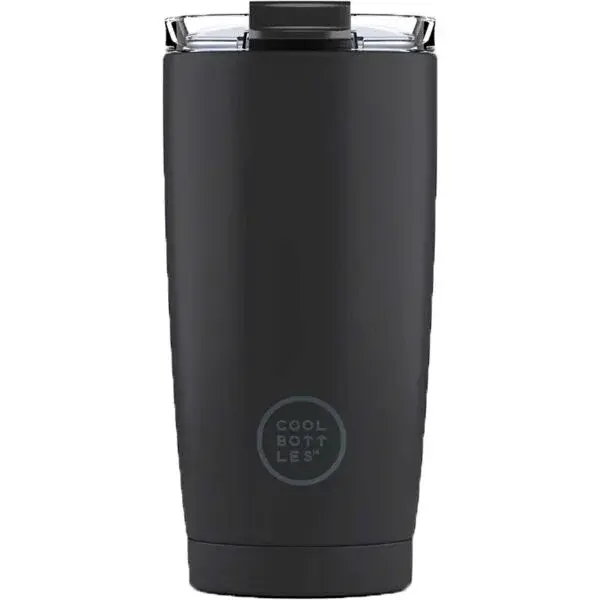 COOL BOTTLES TERMO 550 ML Nerezový termo hrnek, černá, velikost 550 ML