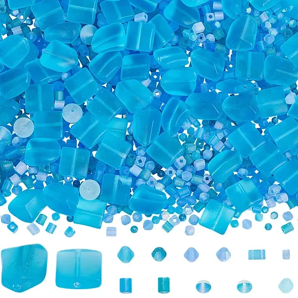 1716Pcs Mixed Styels Glass Beads