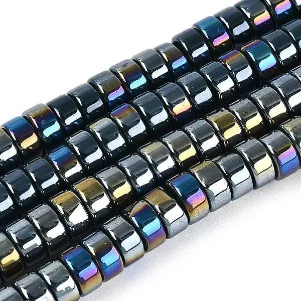 AB Color Plated Opaque Glass Beads Strands