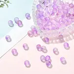 100Pcs Frosted Baking Paint Glass Beads