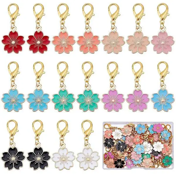 50Pcs Alloy Enamel Pendants Decoration