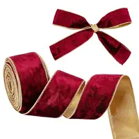 Single Face Velvet Wired Ribbon