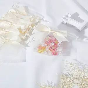 10Pcs Rectangle Organza Drawstring Bags