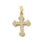 Ion Plating(IP) 304 Stainless Steel Micro Pave Cubic Zirconia Pendants