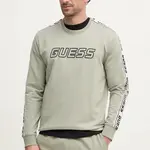 Mikina Guess ARLO pánská, zelená barva, s potiskem, Z4GQ24 K6ZS1