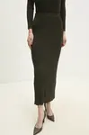 Sukně Answear.LAB zelená barva, maxi, pouzdrová