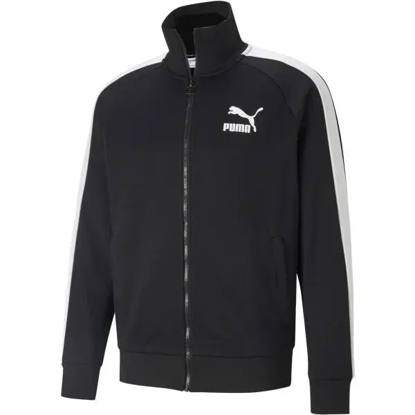Puma ICONIC T7 TRACK JACKET Pánska mikina, čierna, veľkosť