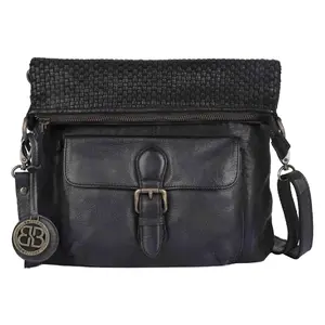 Dámska kožená crossbody kabelka Bellicci Inge - čierna