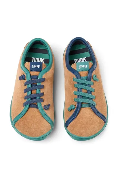 Dětské nubukové polobotky Camper Peu Cami K's TWS