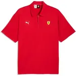 Puma FERRARI RACE CLOUDSPUN POLO Pánske polo tričko, červená, veľkosť
