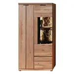 Linea Natura VITRÍNA, divoký dub, korek, černá, divoký dub, 75/148/42 cm