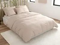 Hotelové obliečky z mikrovlákna JASMINE šampanské - prúžok 2 cm, hotelové vrecko Rozmer obliečky: 70 x 90 cm | 140 x 200 cm