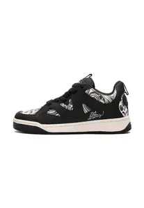 Ed Hardy Nízke tenisky 'Wave Over'  čierna / biela