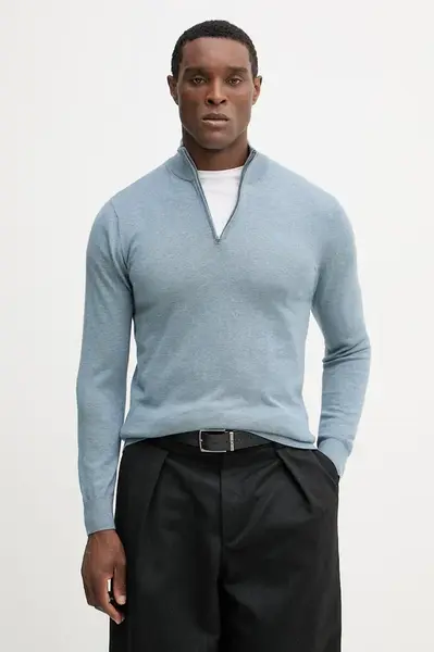Hackett London Sveter s prímesou hodvábu Hackett London