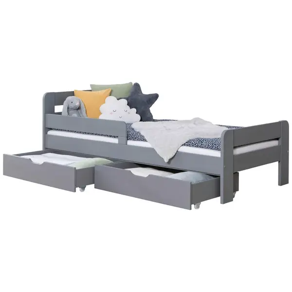 MID.YOU POSTEL S ÚLOŽNÝM PROSTOREM, 120/200 cm, světle šedá