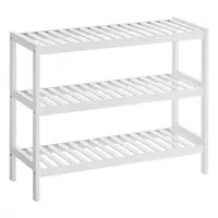 Boxxx REGÁL NA BOTY, bílá, bambus, 70/55/26 cm