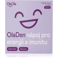 OlaOla Nápoj pre energiu a vitalitu prášok na podporu imunitného systému príchuť Blueberry 30 ks