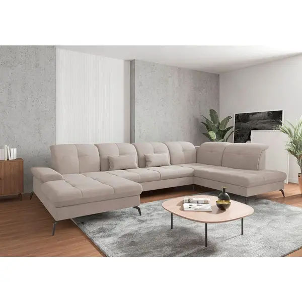 Sit & More SEDACÍ SOUPRAVA, textil, šedobéžová