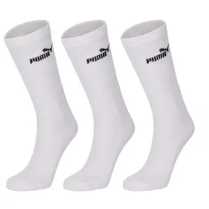 Puma ELEMENTS UNISEX CREW SOCK 3P Sada ponožek, bílá, velikost 43-46