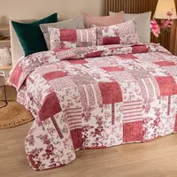 Přehoz na postel VINTAGE ROSE bordó jednolůžko