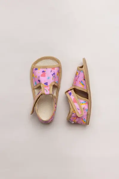 Milash barefoot papuče - model MONICA - Víla, Farba: viacfarebné, Veľkosť: 24 (VD: 15.7 cm. Š: 7.2 cm)