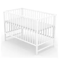 NELLYS Postýlka pro miminko Nature 120x60cm se spouštěcím bokem - bílá