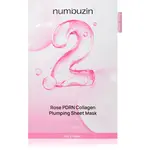 Numbuzin No. 2 Rose PDRN Collagen Plumping Sheet Mask hydratační plátýnková maska pro rozjasnění pleti 5 ks