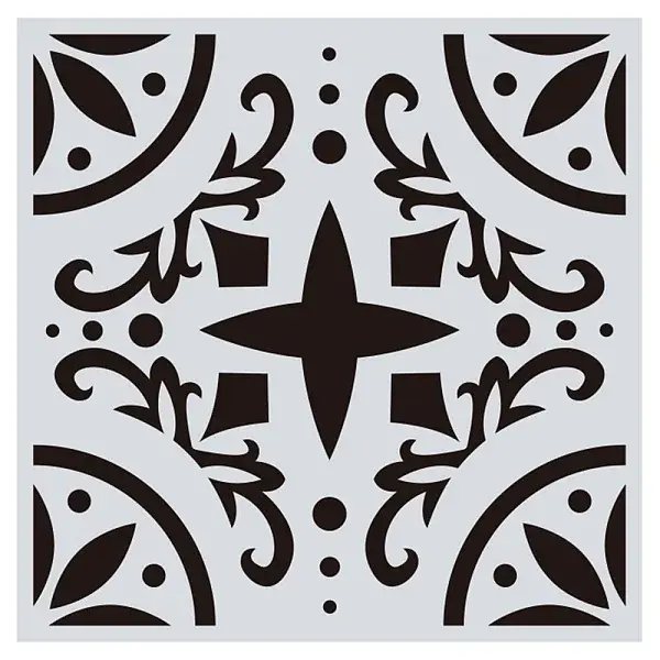 Flower Pattern Eco-Friendly PET Plastic Hollow Painting Silhouette Stencil