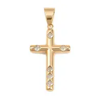 316 Surgical Stainless Steel & Clear Cubic Zirconia Pendants