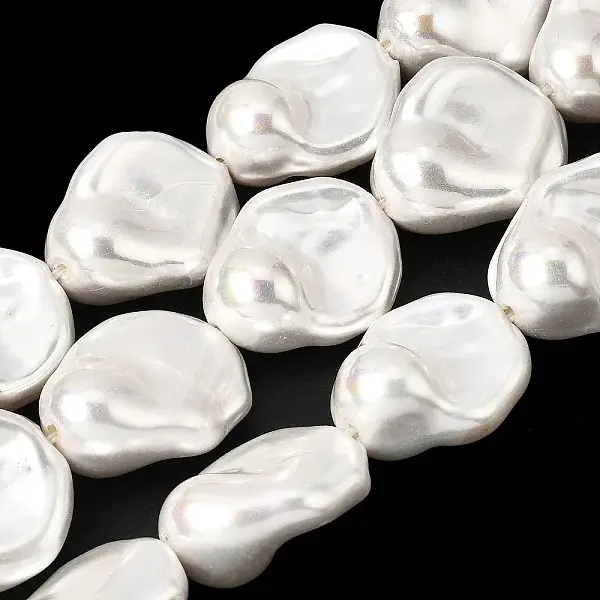 Electroplated Glass Pearl Beads Strands