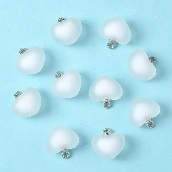 10Pcs Frosted Resin Pendants