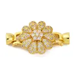 Brass Micro Pave Cubic Zirconia Fold Over Clasps