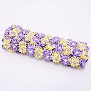 Daisy Sun Flower Decorating Polyester Lace Trims
