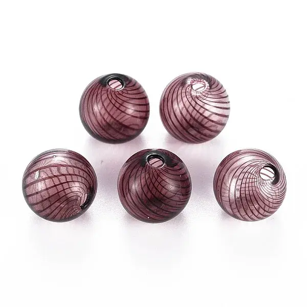 Transparent Handmade Blown Glass Globe Beads