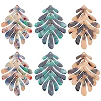 6Pcs 3 Colors Acrylic Pendants