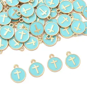 60Pcs Alloy Enamel Pendants