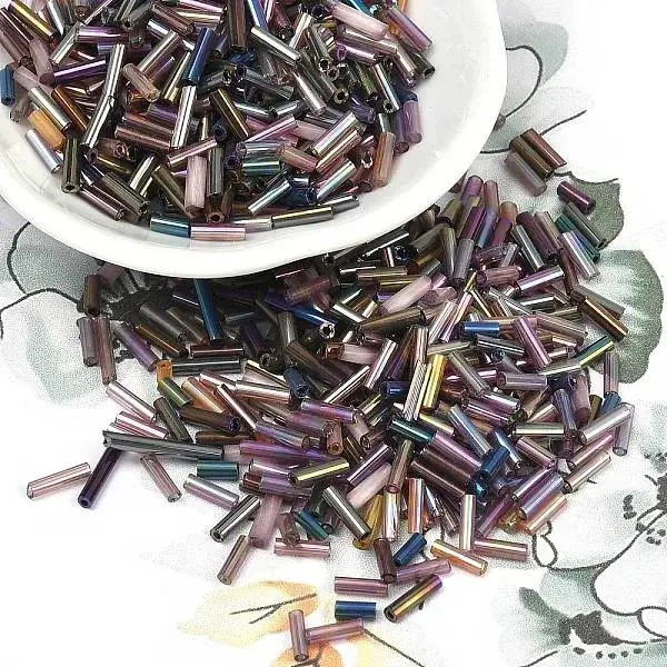 Glass Round Bugle Beads