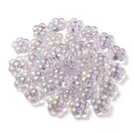 UV Plating Rainbow Iridescent Transparent Acrylic Beads
