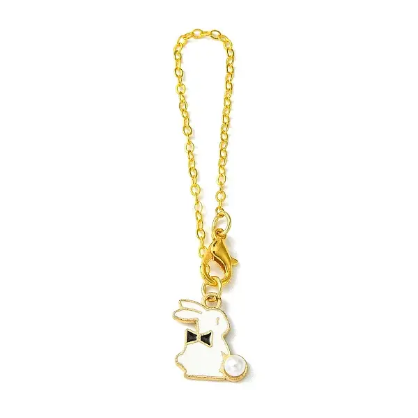 Alloy Enamel Rabbit Cup Pendant Decorations