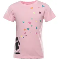 ALPINE PRO GRITO Dívčí triko, růžová, velikost 104-110