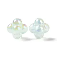 UV Plating Rainbow Iridescent Acrylic Beads