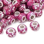 Opaque Resin Rondelle European Beads
