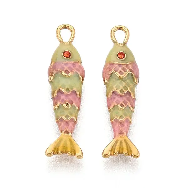 304 Stainless Steel Enamel Pendants