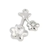 Brass Micro Pave Cubic Zirconia Pendants