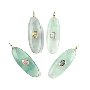 Natural Green Fluorite Pendants