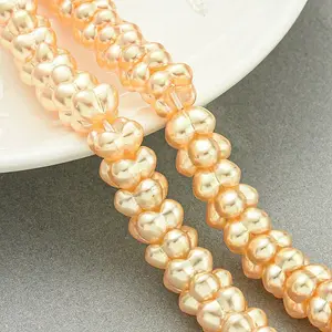 Transparent Spray Painted Glass Beads Strands