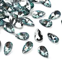 Faceted Teardrop Glass Pendants