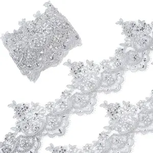 3 Yards Polyester Flower Lace Ribbon