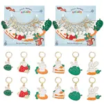 Rabbit Theme Alloy Enamel Locking Stitch Markers